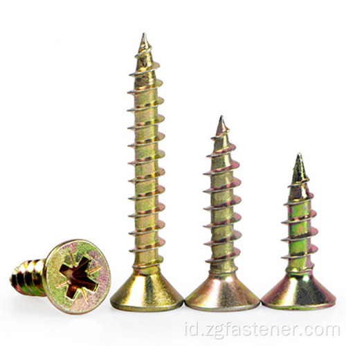 GB846 Grade 8.8 warna seng lintas sekrup penyadapan kepala countersunk tersembunyi